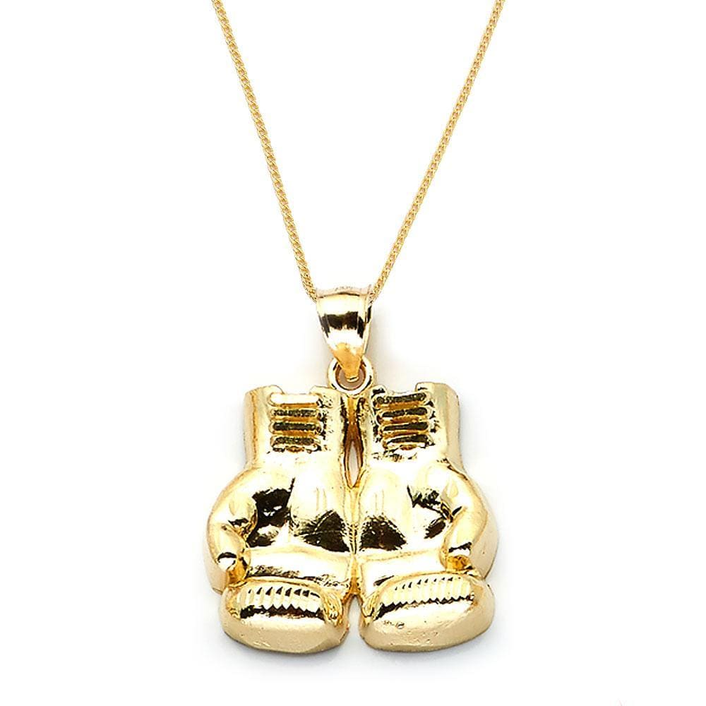 BOXING GLOVE PENDANT NECKLACE IN YELLOW GOLD - Gold Purity:: 10K