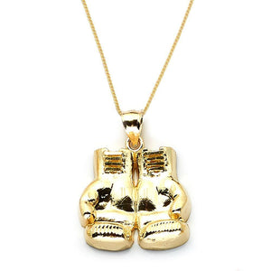 gold boxing gloves pendant