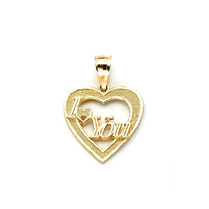 gold love pendant