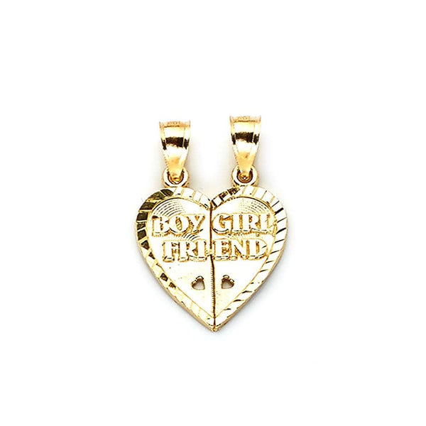 heart shape pendant in gold