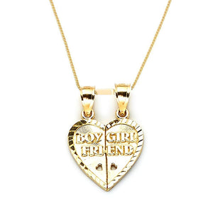 heart shape pendant in gold