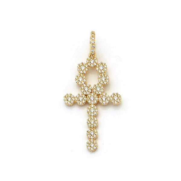 gold cross pendant necklace