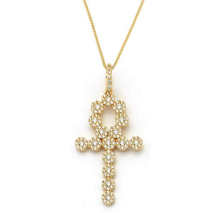 gold cross pendant necklace