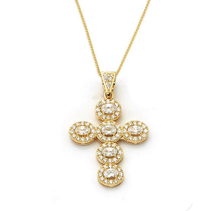 gold cross pendant necklace