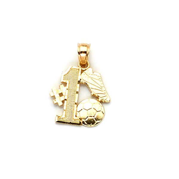 gold football pendant