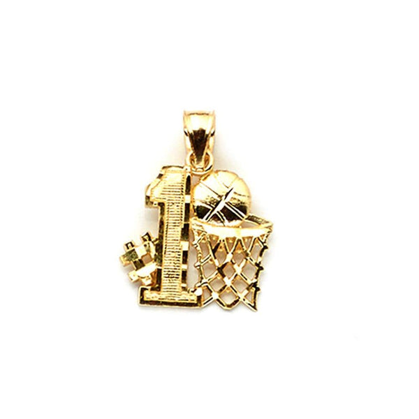 gold basketball pendant