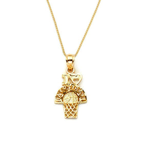 yellow gold pendant necklace