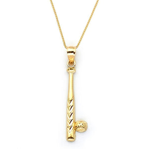 gold baseball pendant