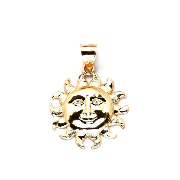 gold sun pendant