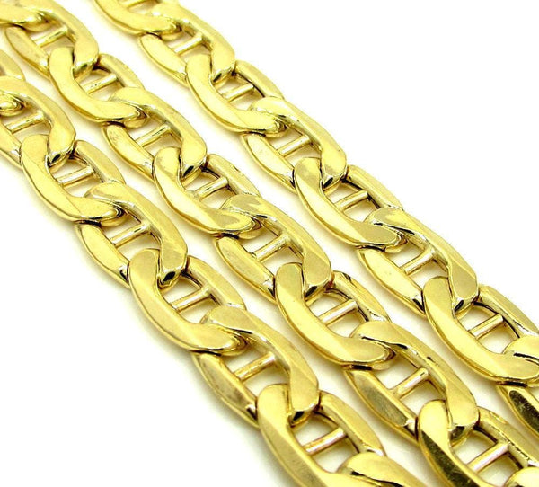 gold concave mariner chain bracelet