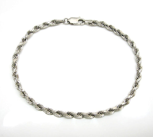 White Gold rope chain bracelet