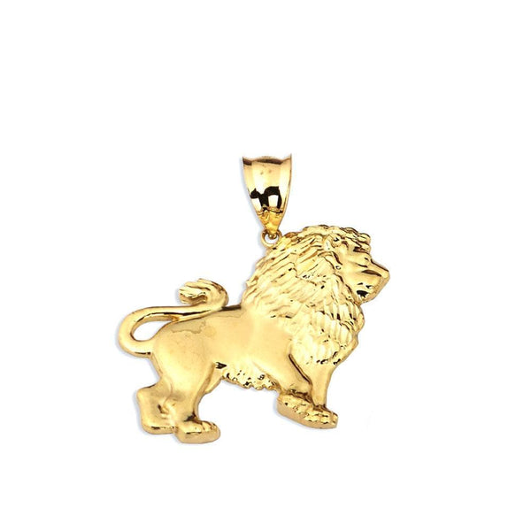 gold lion pendant necklace