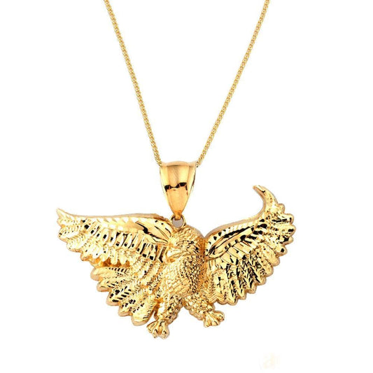 gold eagle pendant necklace