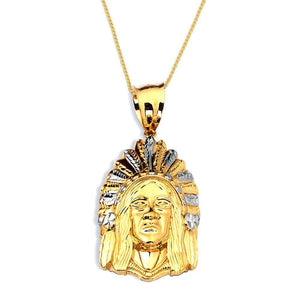 yellow gold pendant necklace