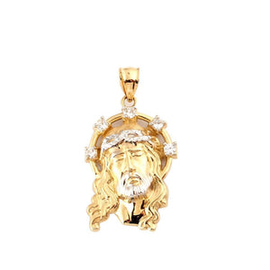 gold jesus face pendant