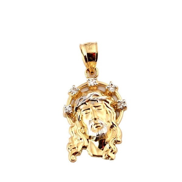 gold jesus face pendant