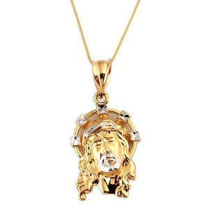 gold jesus pendant necklace