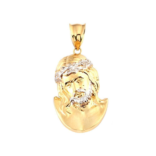 gold jesus face pendant