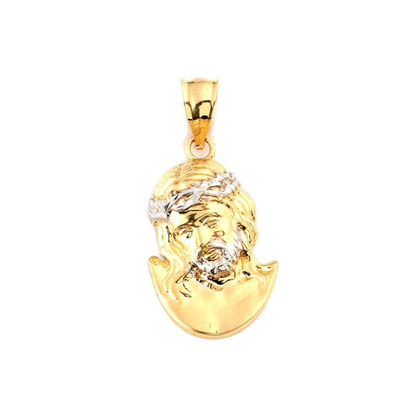 gold jesus face pendant