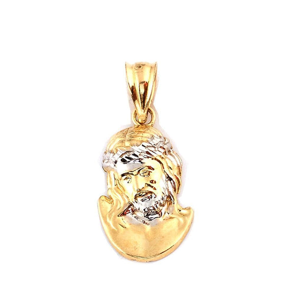 gold jesus face pendant