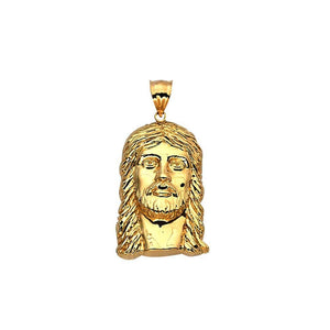 gold jesus face pendant