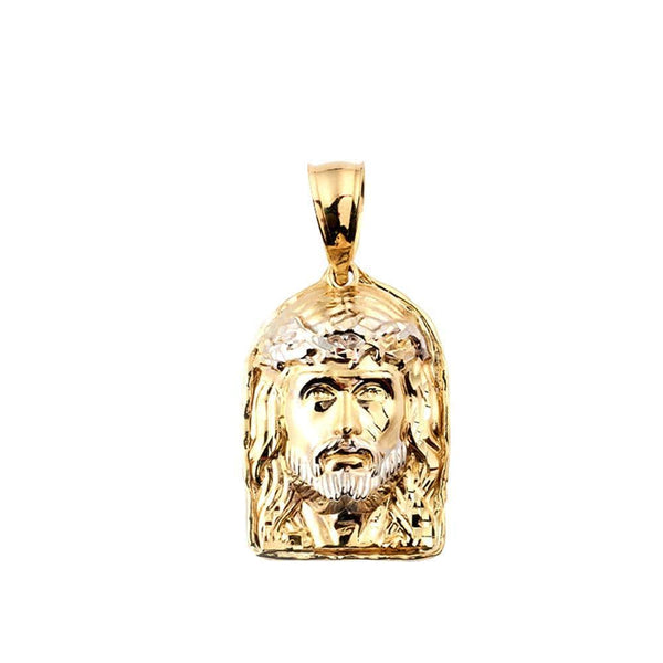 gold jesus face pendant