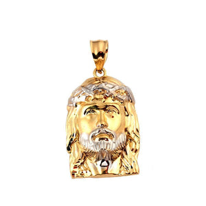 gold jesus face pendant