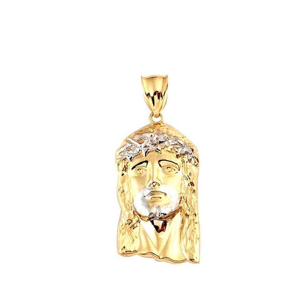 gold jesus face pendant