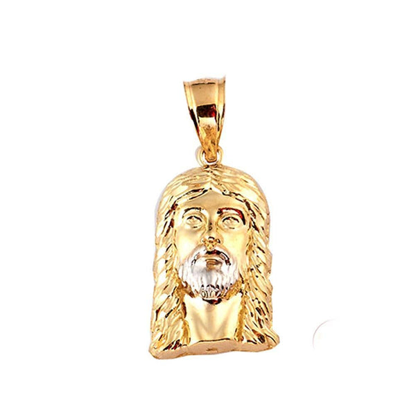 gold jesus face pendant