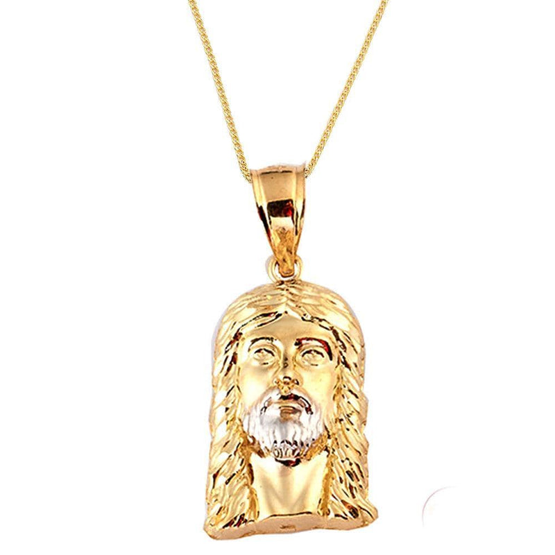 10K Yellow Gold Jesus Head Pendent – Jawa Jewelers