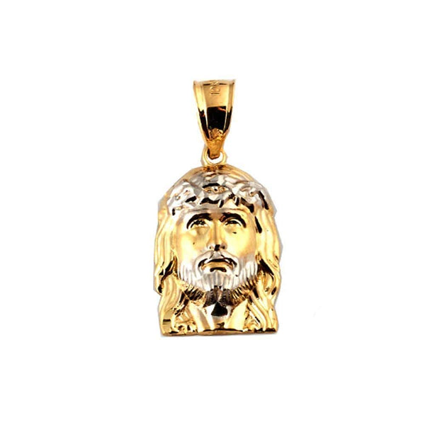 gold jesus face pendant