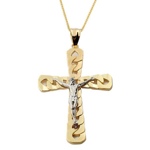 gold cross pendant necklace