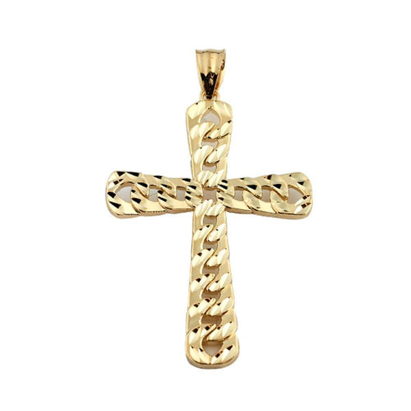 gold cross pendant necklace