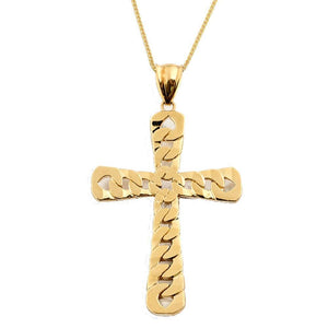 gold cross pendant necklace