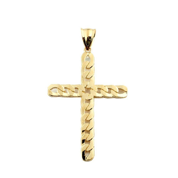 gold cross pendant necklace