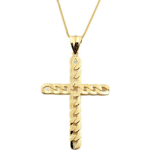 gold cross pendant necklace