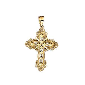 gold cross pendant necklace