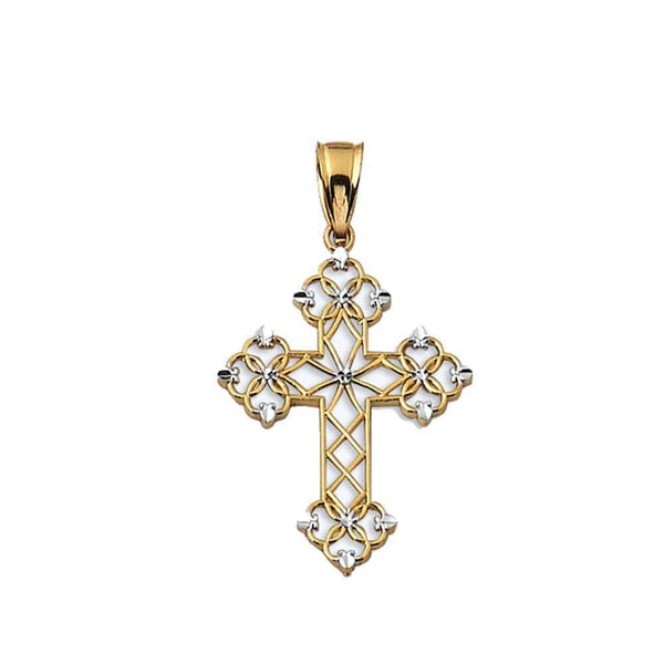 gold cross pendant necklace