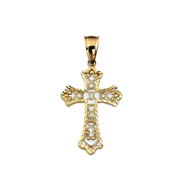 gold cross pendant necklace