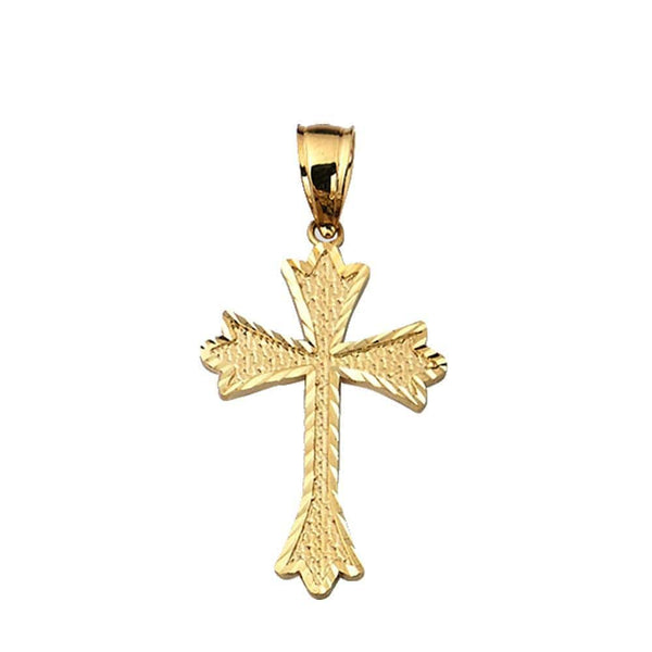 gold cross pendant necklace