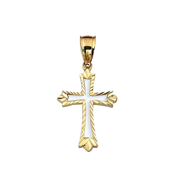 gold cross pendant necklace