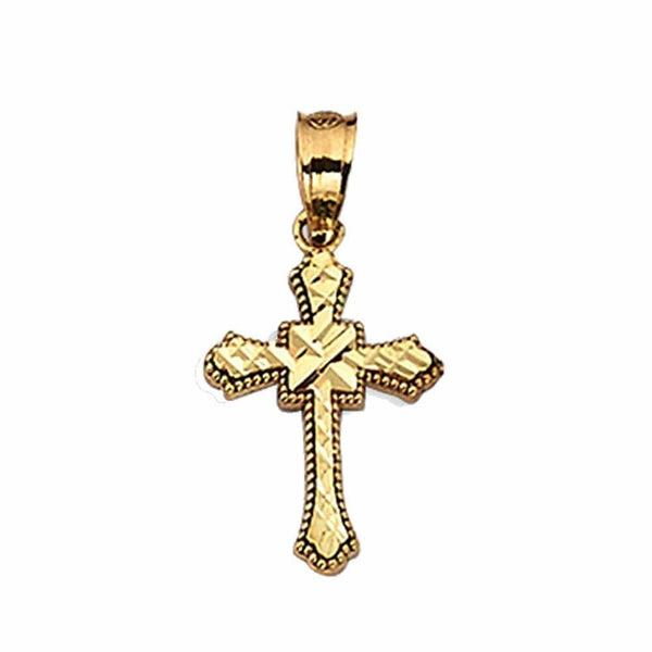 gold cross pendant necklace