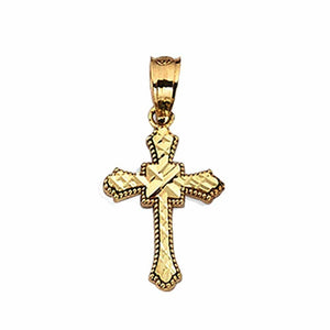 gold cross pendant necklace