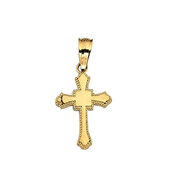 gold cross pendant necklace