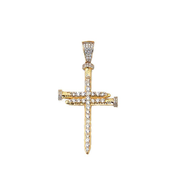 gold cross pendant necklace