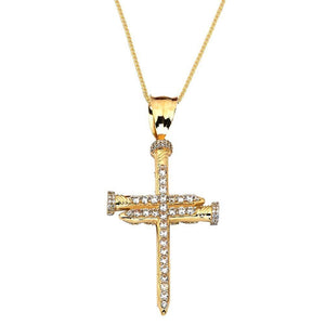 gold cross pendant necklace