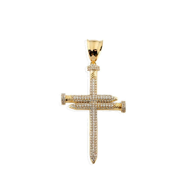 gold cross pendant necklace