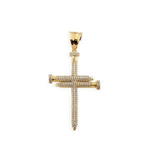 gold cross pendant necklace