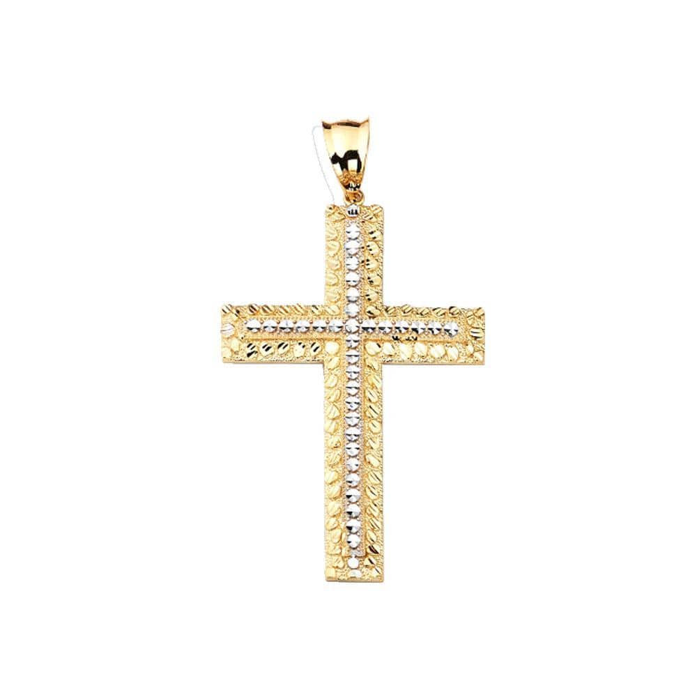 Cross Pendant Necklace - Pendant Necklace Made for Men 22in 4.3mm Rope Chain