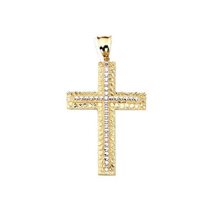 gold cross pendant necklace